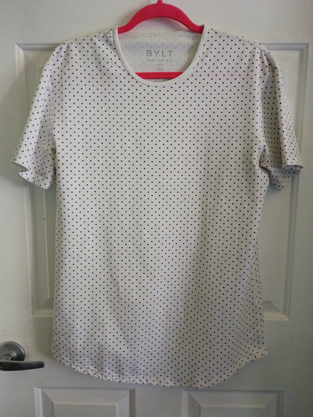 White Polka Dot Short Sleeve Top